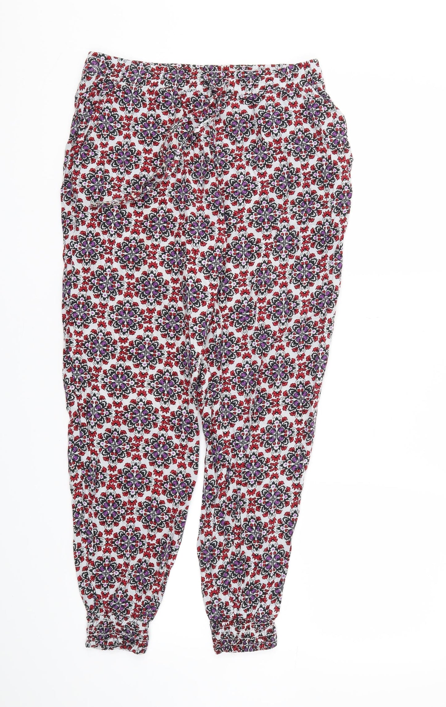 Womens UK Size 10 H&M Regular Fit Jogger Purple Trousers
