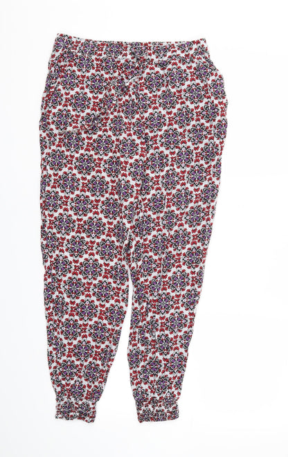 Womens UK Size 10 H&M Regular Fit Jogger Purple Trousers