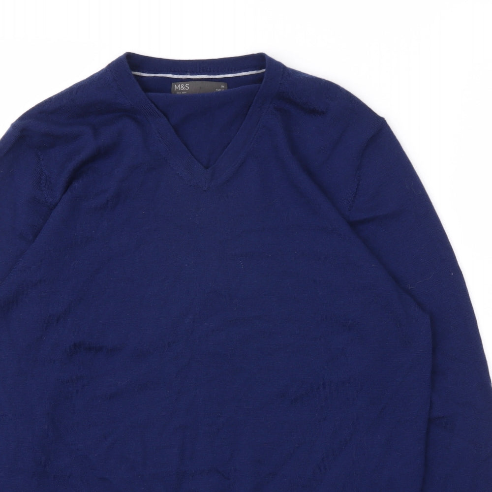 Mens UK Size M M&S Blue Pullover Sweatshirt