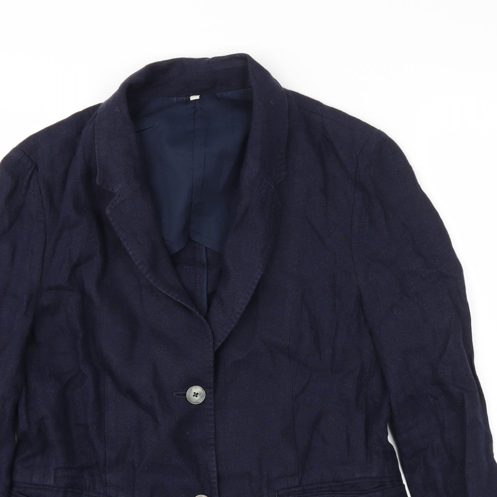 Womens UK Size M Preworn Regular Blue Blazer