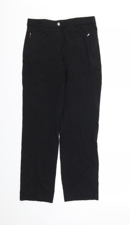 Womens UK Size 8 M&S Relaxed Fit  Black Trousers