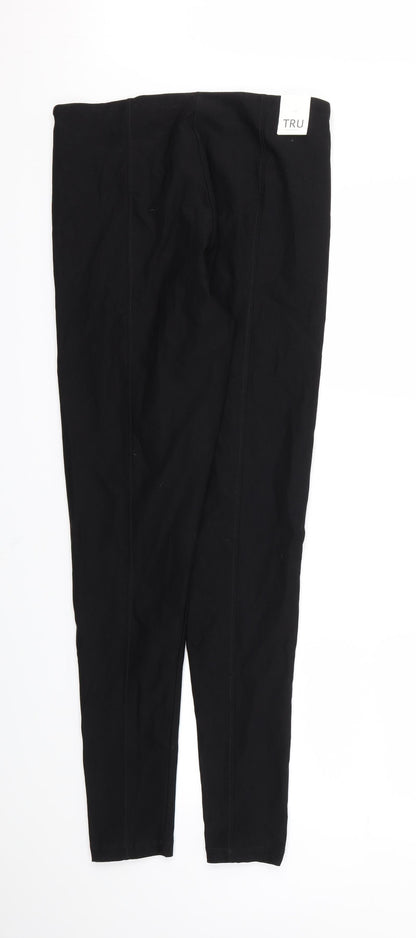 Womens UK Size M TRU Regular Fit Sweatpants Black Trousers