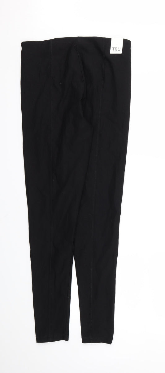 Womens UK Size M TRU Regular Fit Sweatpants Black Trousers