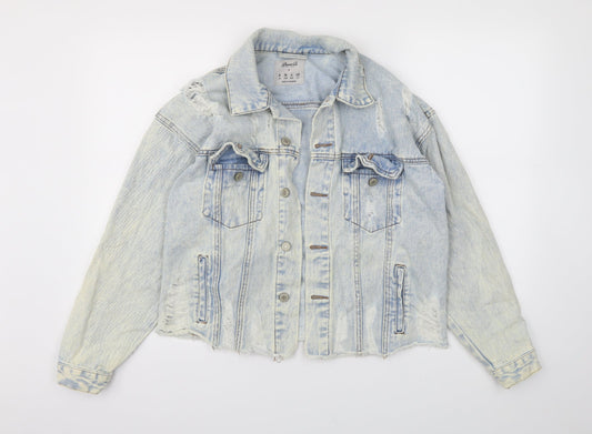 Denim & Co. Womens Blue   Jacket  Size 8