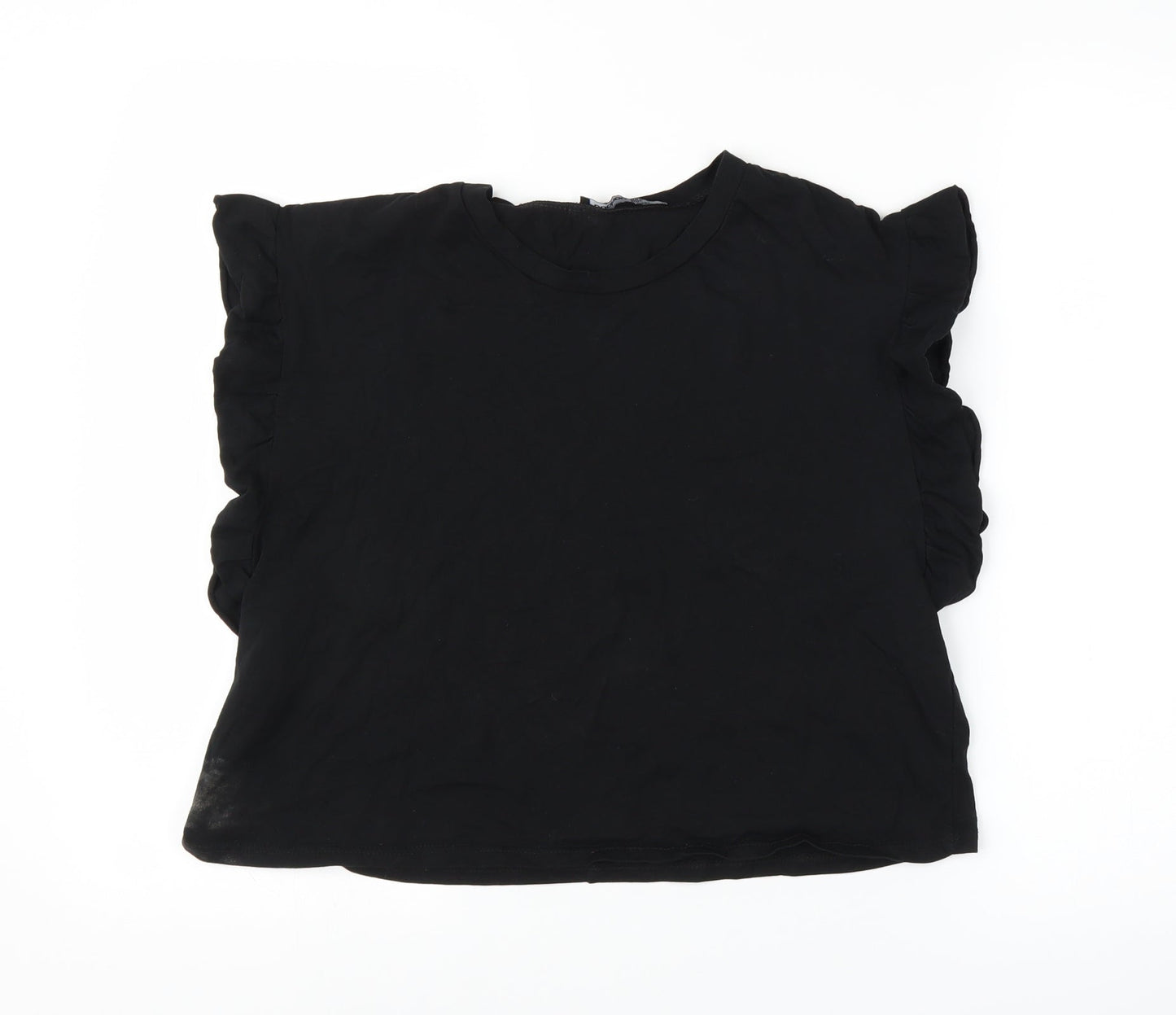 Boohoo Womens Black   Cropped T-Shirt Size 10