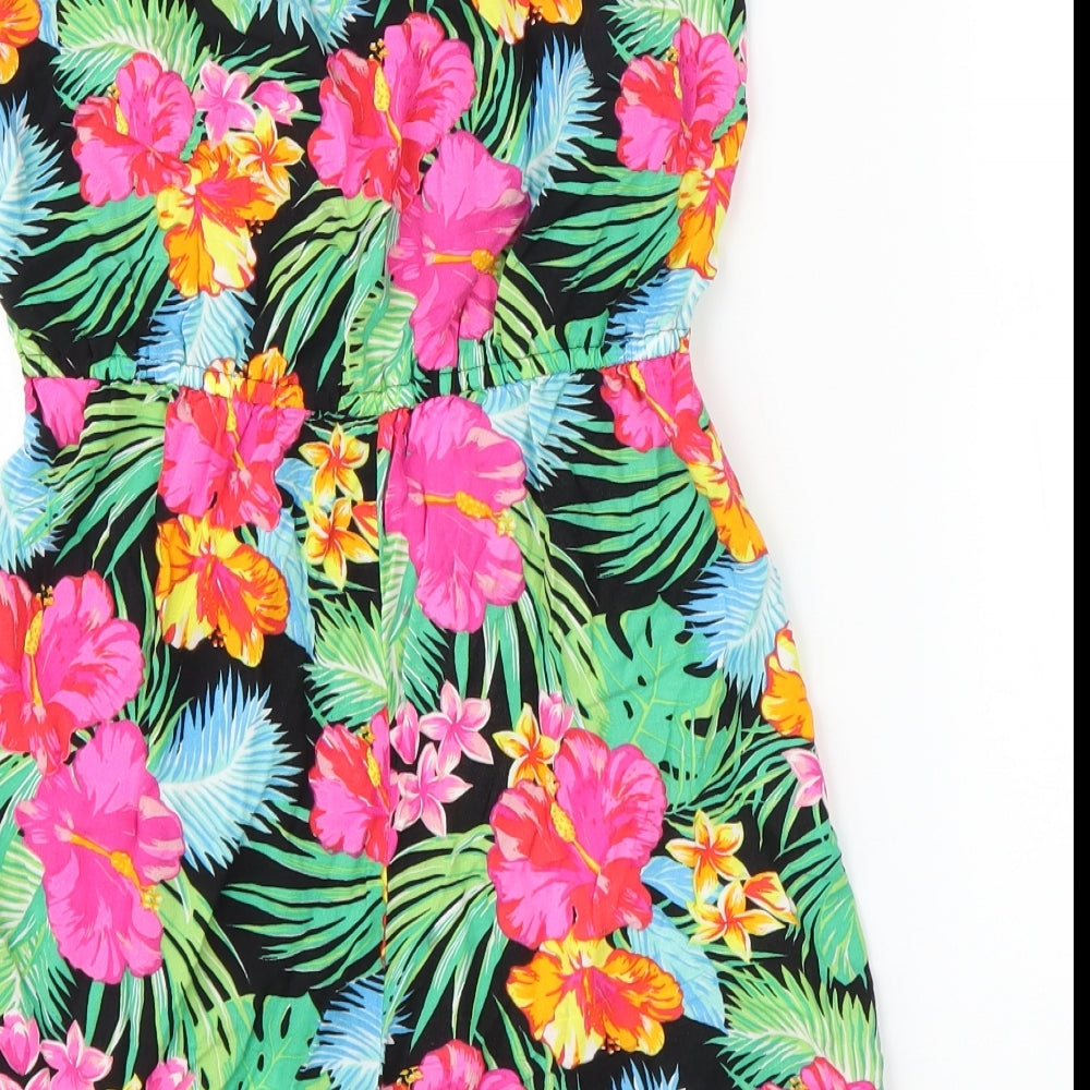Matalan Girls Pink Floral  Romper One-Piece Size 12 Years