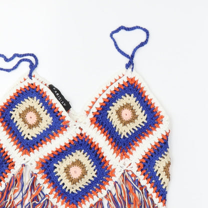 Parisian Womens Multicoloured Geometric  Camisole Blouse Size M  - Cropped