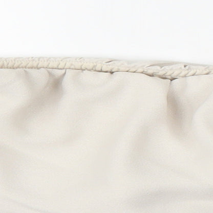 Womens UK Size 8 River Island Beige Cropped Blouse