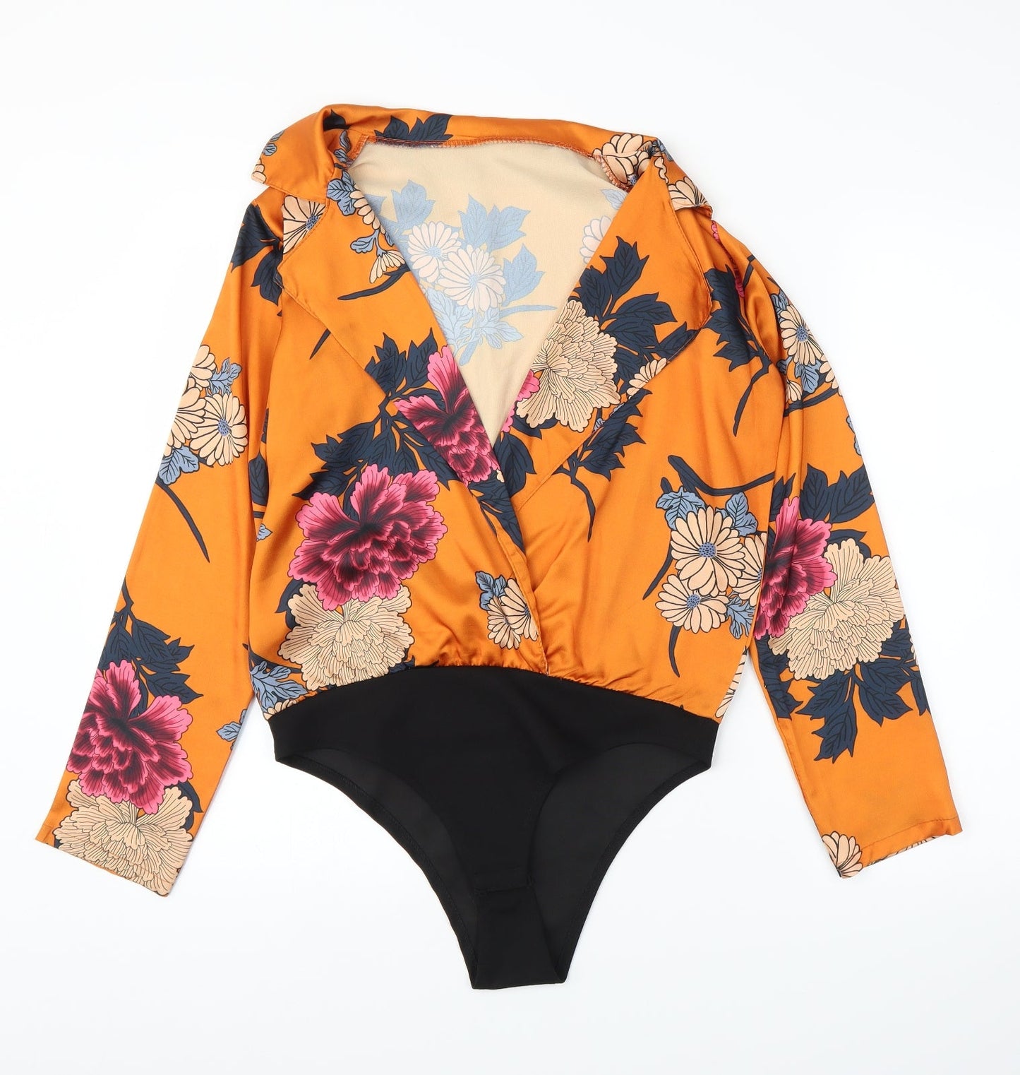 Womens UK Size M Preworn One-Piece Orange Leotard