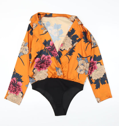 Womens UK Size M Preworn One-Piece Orange Leotard