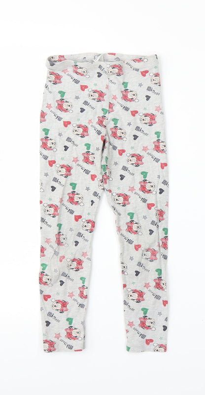 Disney Girls Grey   Capri Pyjama Pants Size 6-7 Years  - Minnie Mouse