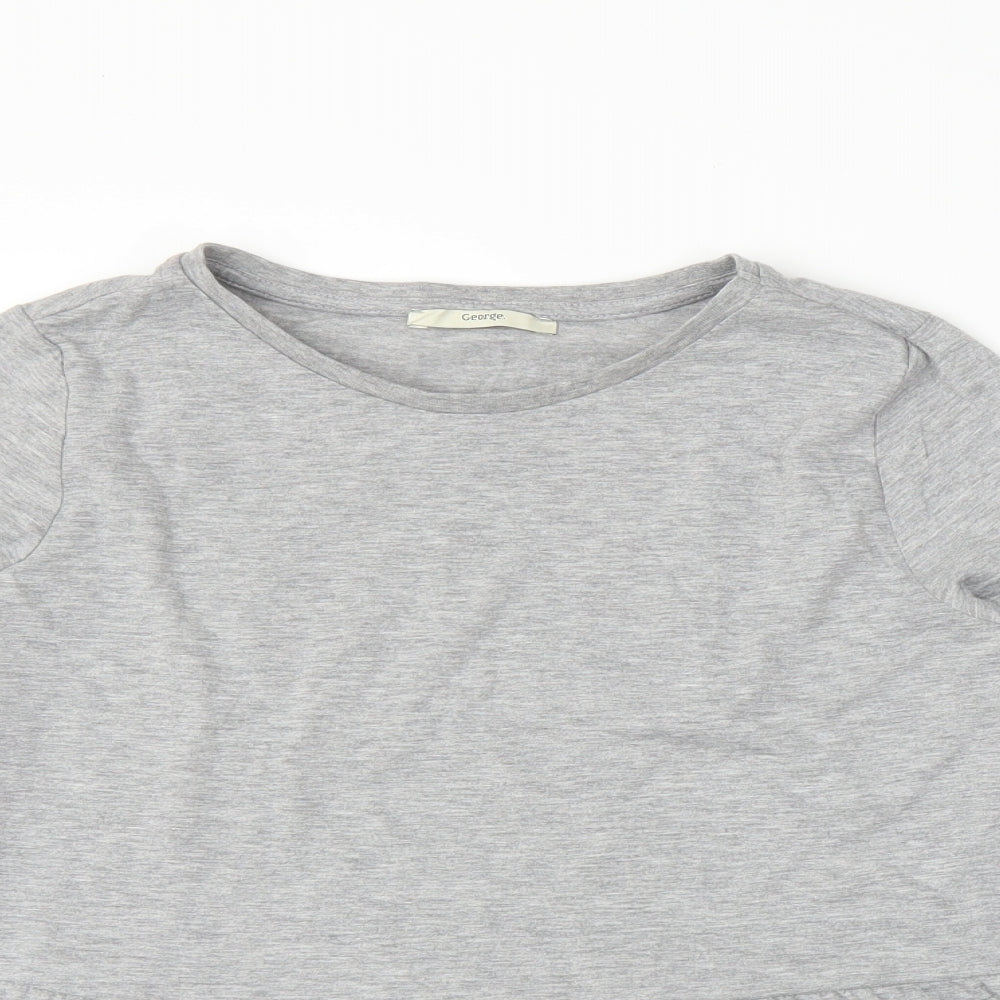 George Womens Grey   Tunic Blouse Size 12