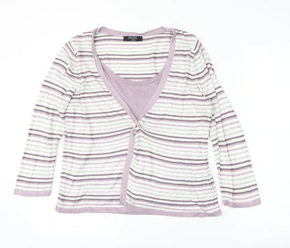 George Womens Purple Striped  Pullover Jumper Size 12