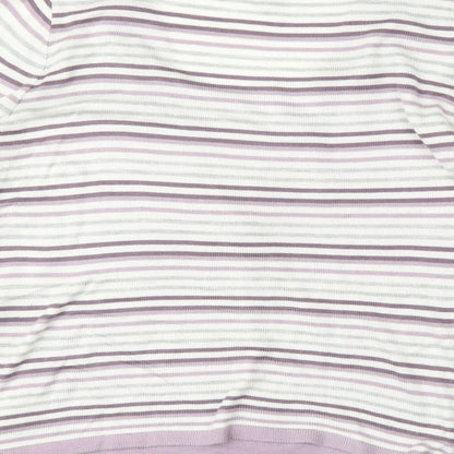 George Womens Purple Striped  Pullover Jumper Size 12