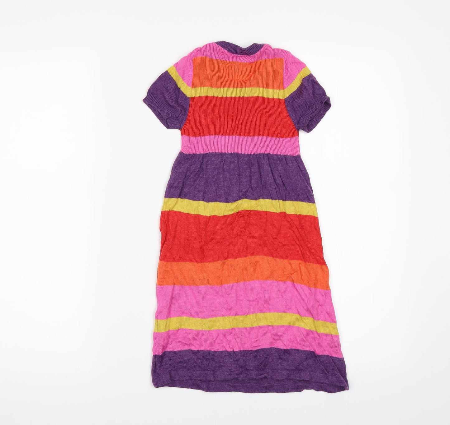 John Lewis Girls Multicoloured Striped  Jumper Dress  Size 5 Years