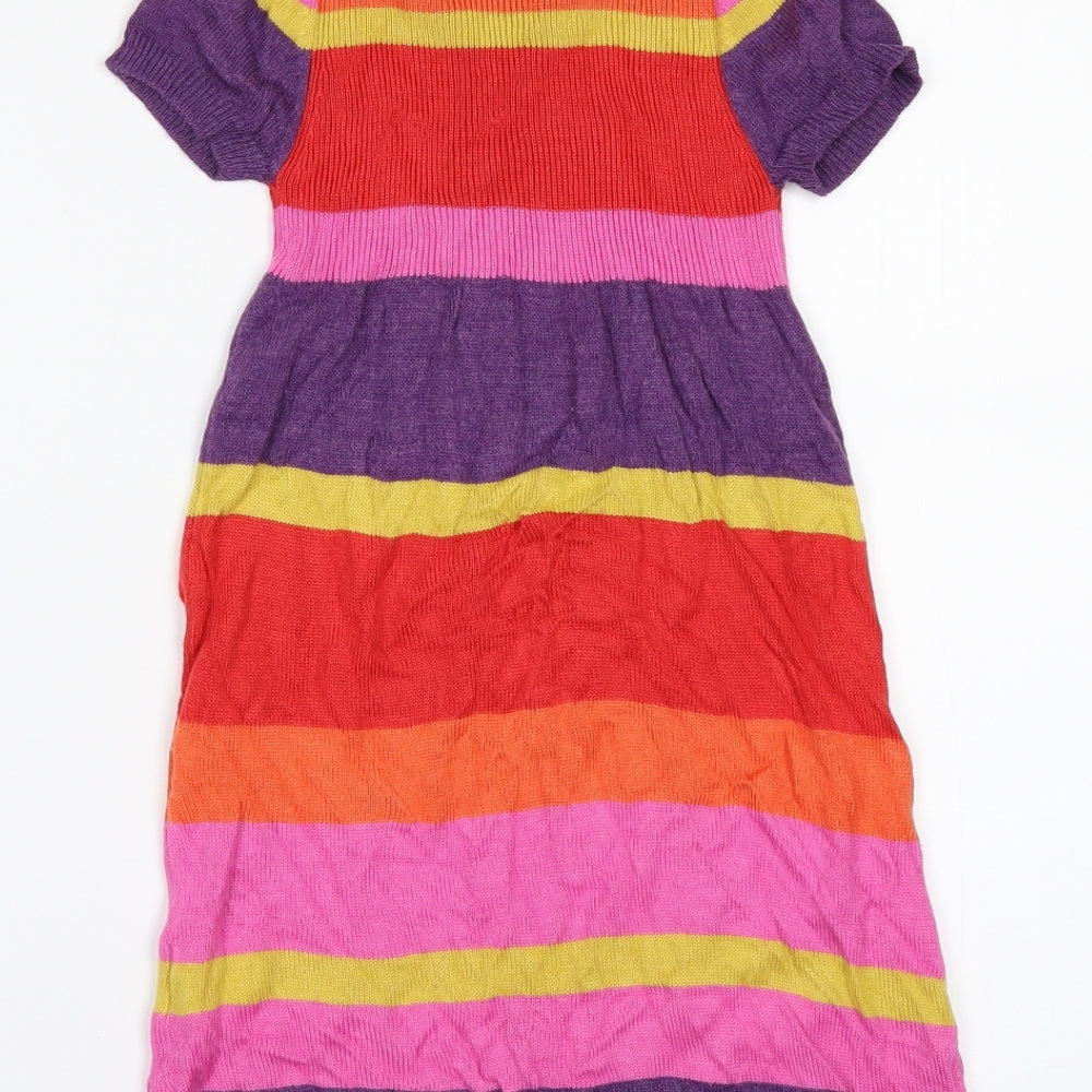 John Lewis Girls Multicoloured Striped  Jumper Dress  Size 5 Years
