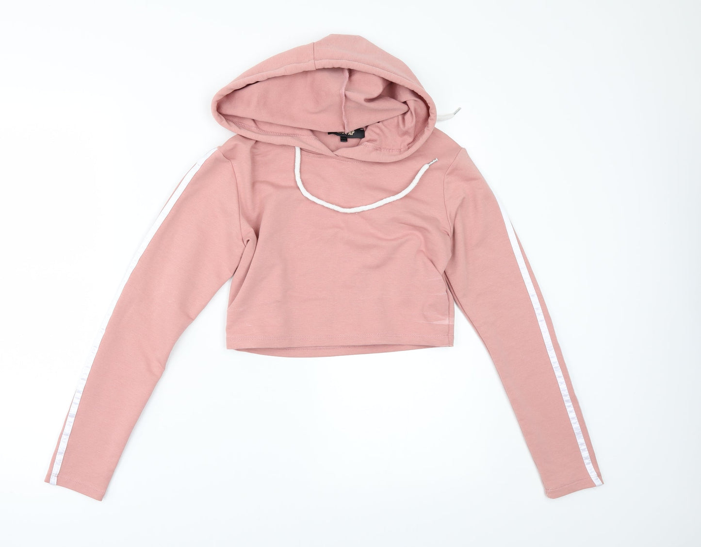 Misspap Womens Pink   Pullover Hoodie Size 8  - cropped hoodie