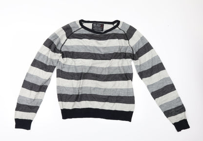 STANDARD UNTIY Mens Grey Striped  Pullover Jumper Size M
