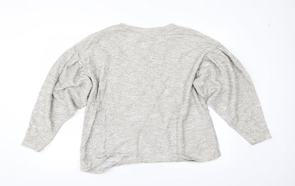 New Look Womens Grey   Pullover Jumper Size M  - PUFF SLEEVE