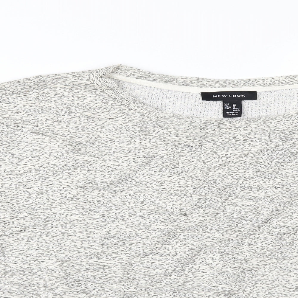 New Look Womens Grey   Pullover Jumper Size M  - PUFF SLEEVE