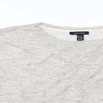 New Look Womens Grey   Pullover Jumper Size M  - PUFF SLEEVE