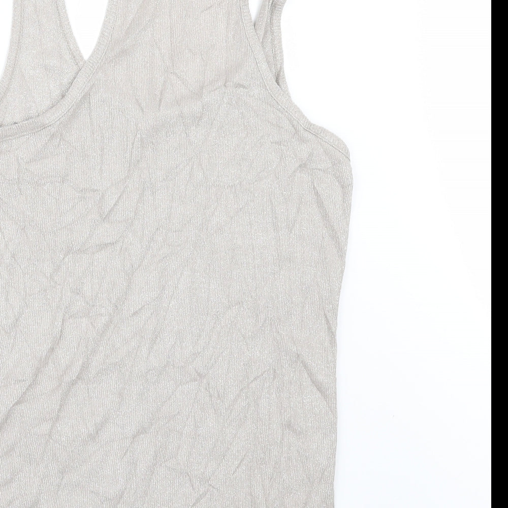 Womens UK Size 18 New Look Beige Basic T-Shirt