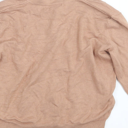 Womens UK Size XS H&M Beige Basic T-Shirt