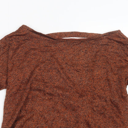 Miss Selfridge Womens Orange   Basic T-Shirt Size 8