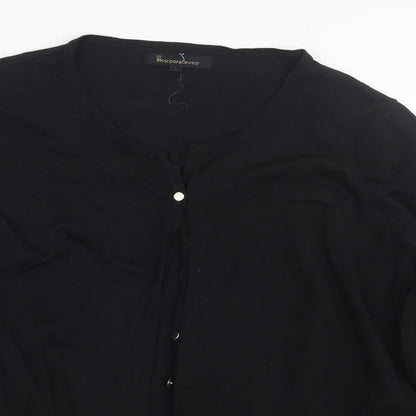 Incorporatewear Womens Black  Knit Cardigan Jumper Size L