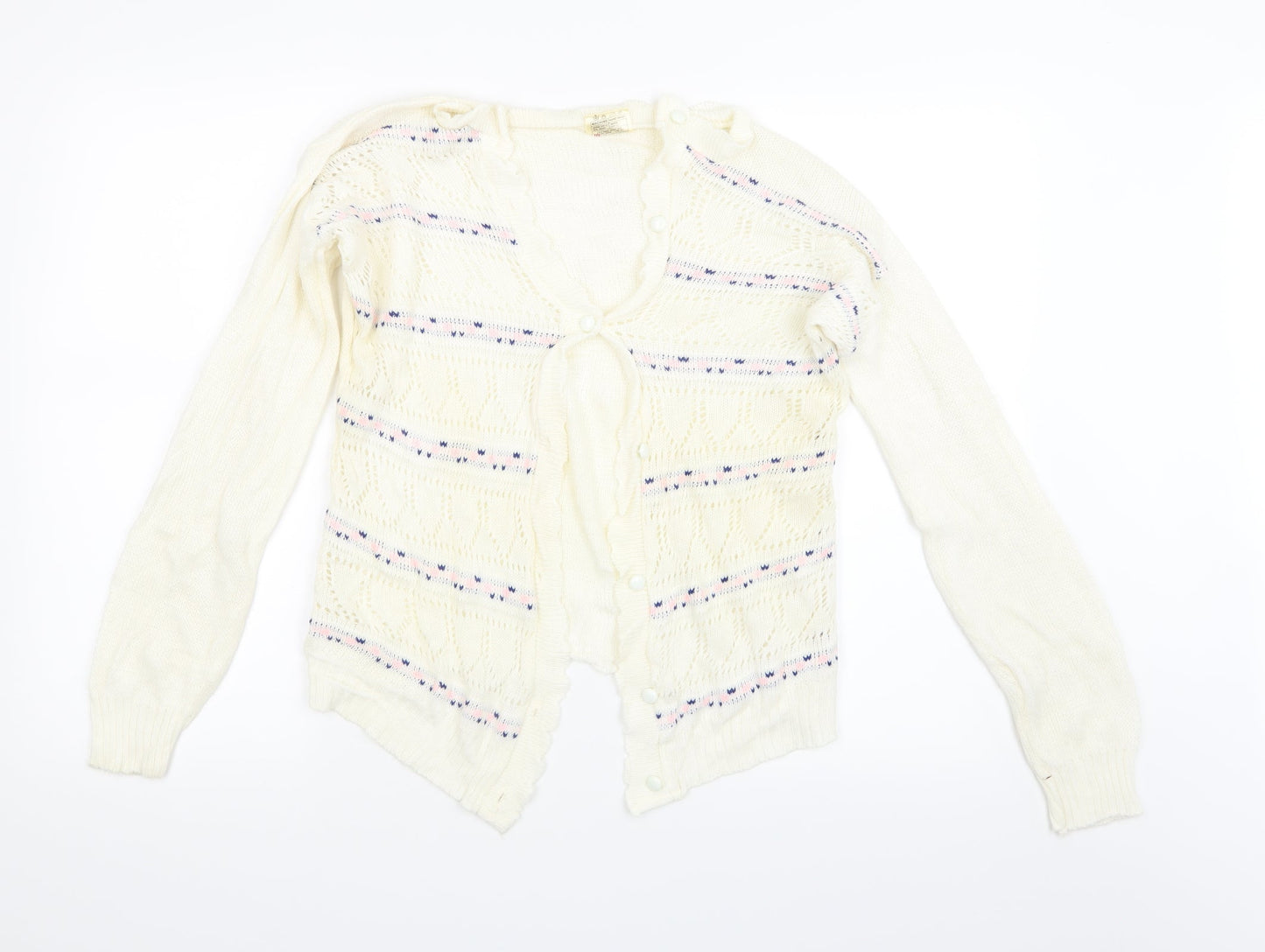 Glen Womens Ivory  Knit Cardigan Jumper Size M