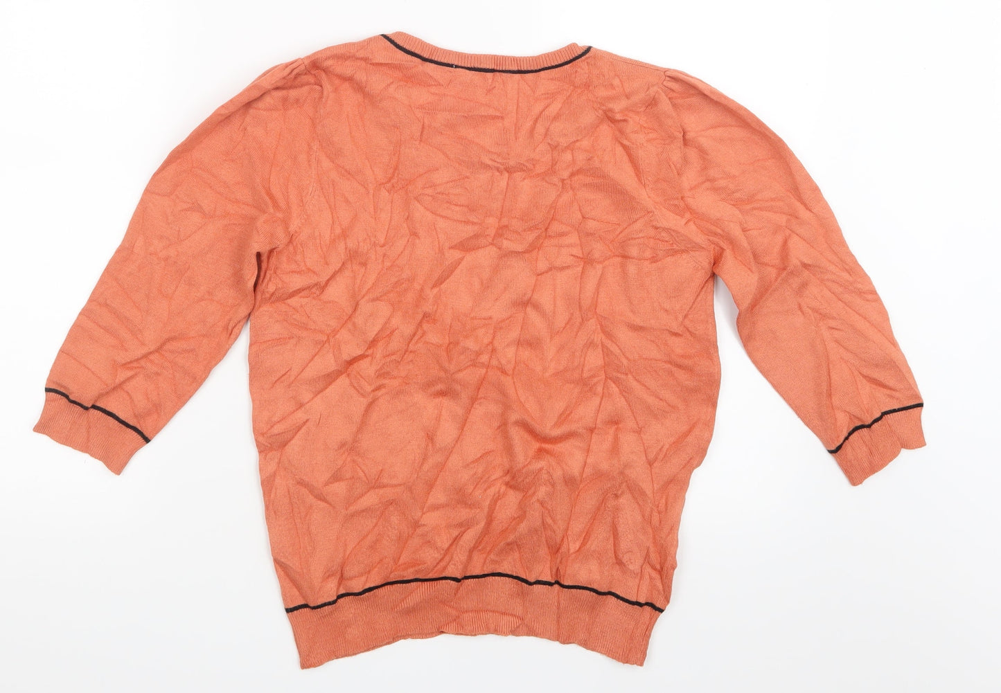 BHS Womens Orange  Knit Pullover Jumper Size 12