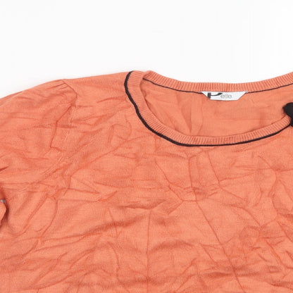 BHS Womens Orange  Knit Pullover Jumper Size 12