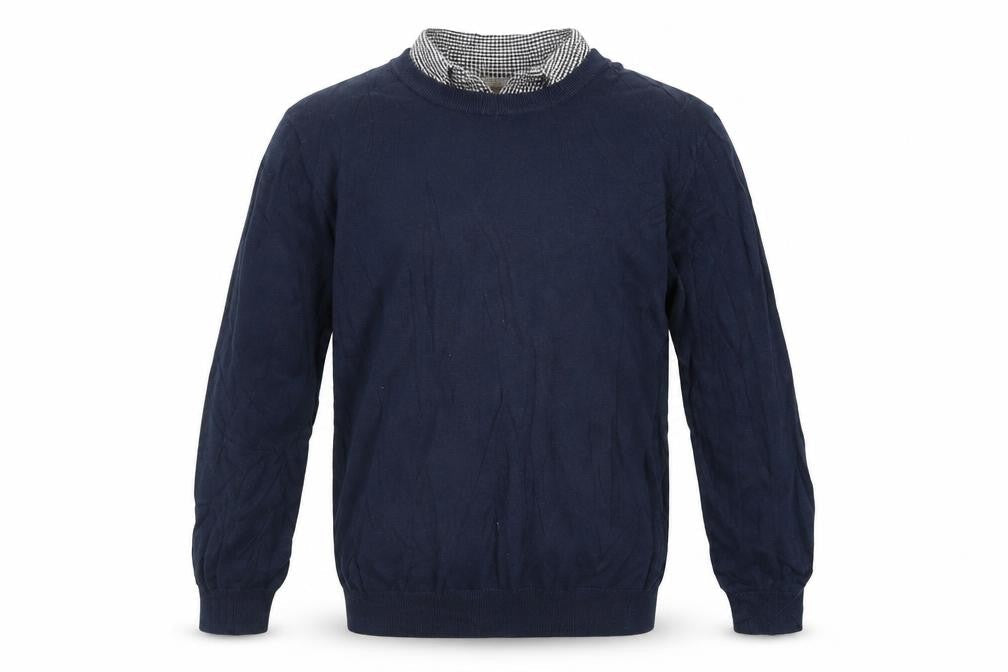 Mens UK Size S Sand Stone Blue Pullover Jumper