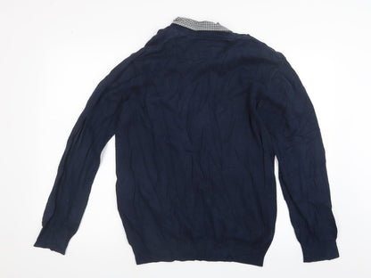 Sand Stone Mens Blue  Knit Pullover Jumper Size S