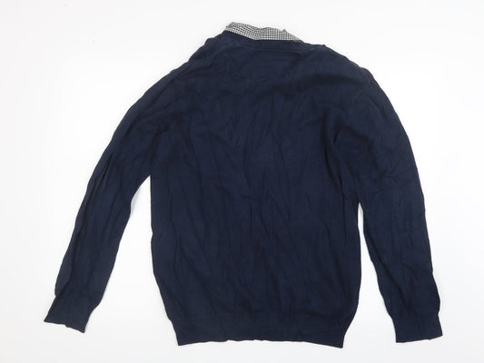 Sand Stone Mens Blue  Knit Pullover Jumper Size S