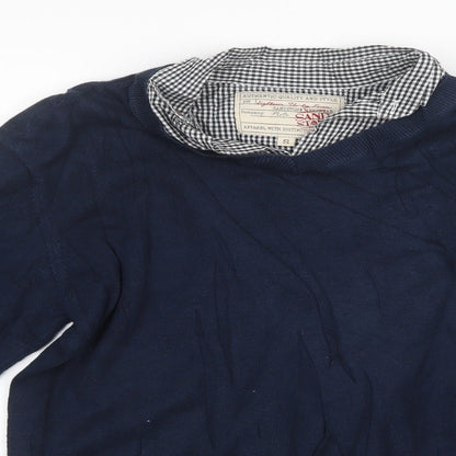 Sand Stone Mens Blue  Knit Pullover Jumper Size S