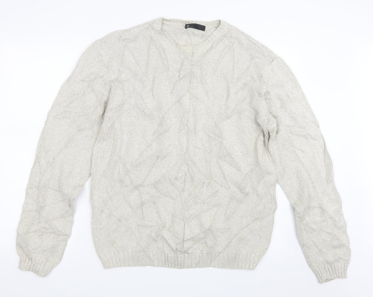 BHS Mens Beige  Knit Pullover Jumper Size M