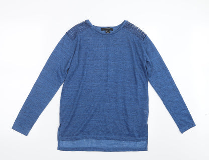 Womens UK Size 6 Atmosphere Blue Basic T-Shirt