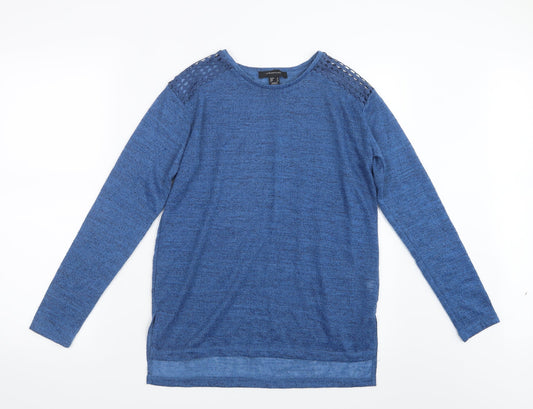 Womens UK Size 6 Atmosphere Blue Basic T-Shirt