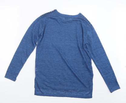 Womens UK Size 6 Atmosphere Blue Basic T-Shirt