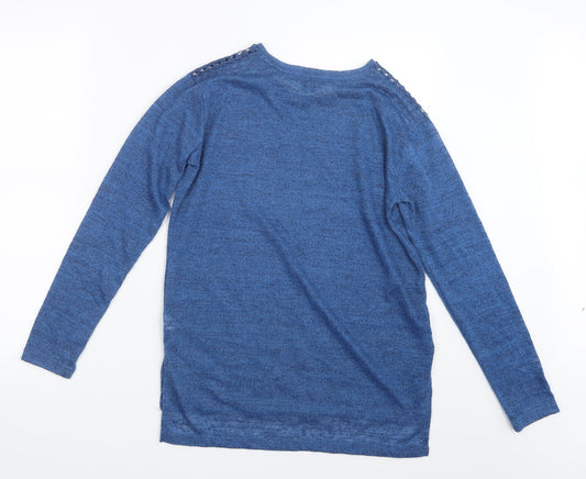 Womens UK Size 6 Atmosphere Blue Basic T-Shirt