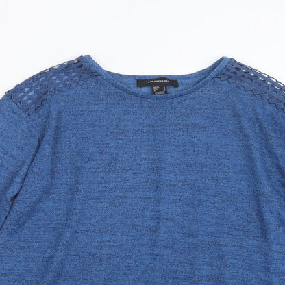 Womens UK Size 6 Atmosphere Blue Basic T-Shirt