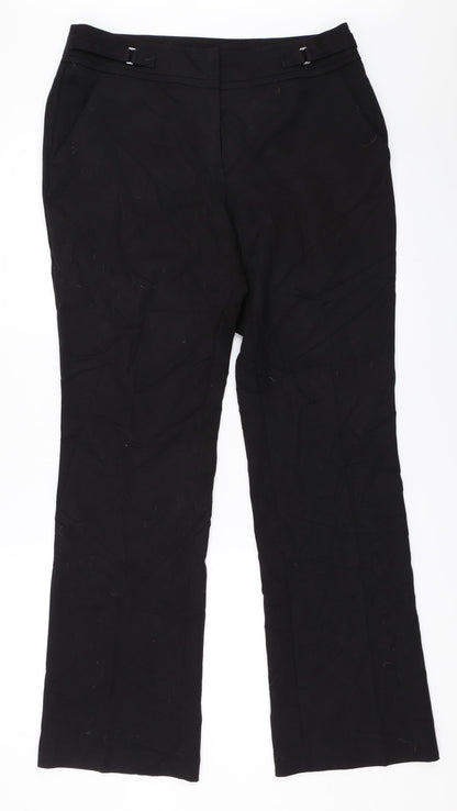 Womens UK Size 12 F&F Regular Fit  Black Trousers