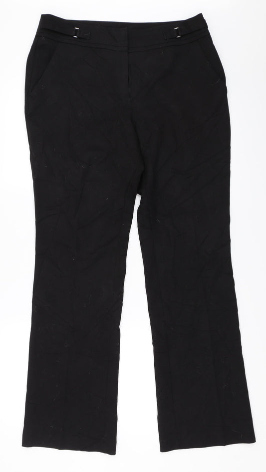 F&F Womens Black   Trousers  Size 12 L31 in