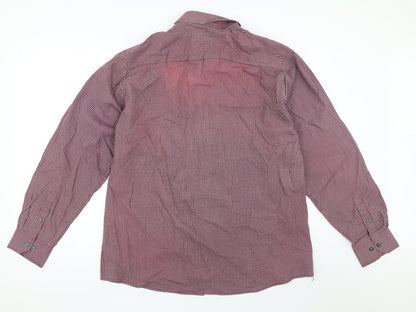 George Mens Red    Button-Up Size 16.5