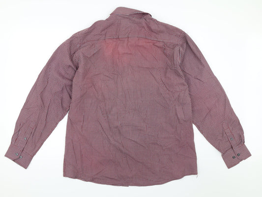 George Mens Red    Button-Up Size 16.5