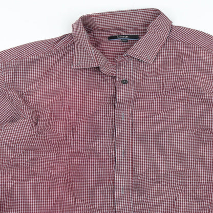George Mens Red    Button-Up Size 16.5