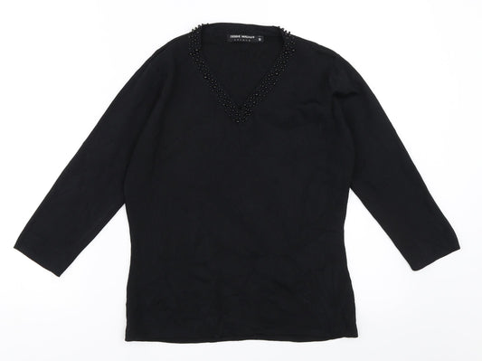 Debbie Morgan Womens Black   Pullover Jumper Size S