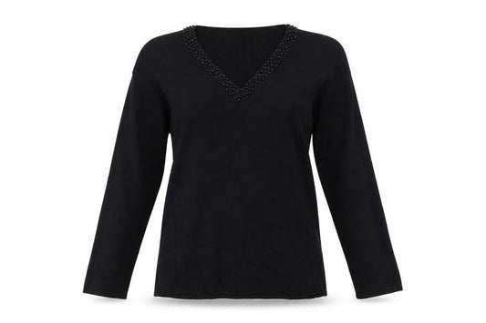 Debbie Morgan Womens Black   Pullover Jumper Size S