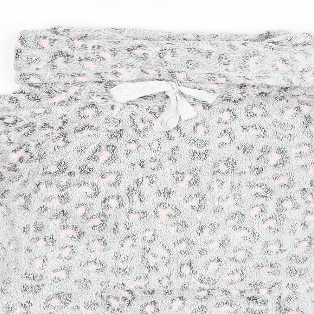 F&F Womens Grey Animal Print  Pullover Sweatshirt Size M